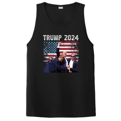 Us Flag Donald Trump Election Rally Shooting 2024 Gift PosiCharge Competitor Tank