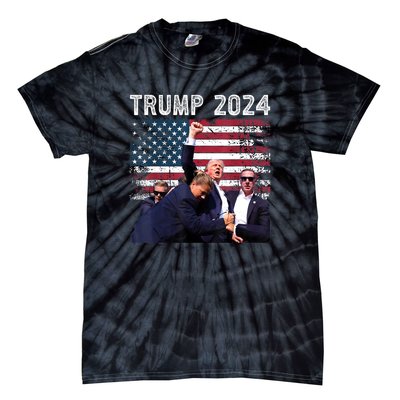 Us Flag Donald Trump Election Rally Shooting 2024 Gift Tie-Dye T-Shirt