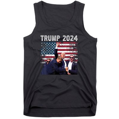 Us Flag Donald Trump Election Rally Shooting 2024 Gift Tank Top