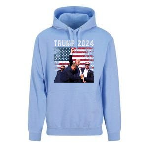 Us Flag Donald Trump Election Rally Shooting 2024 Gift Unisex Surf Hoodie