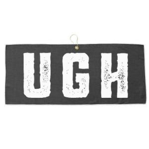 Ugh  Funny Disgust Expression Large Microfiber Waffle Golf Towel