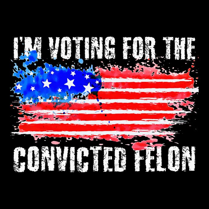 Us Flag Distressed Style I Am Voting For Convicted Felon Flat Bill Trucker Hat