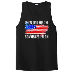 Us Flag Distressed Style I Am Voting For Convicted Felon PosiCharge Competitor Tank