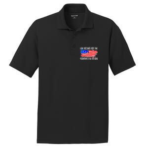 Us Flag Distressed Style I Am Voting For Convicted Felon PosiCharge RacerMesh Polo