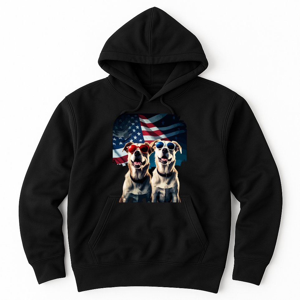 Usa Flag Dog Hoodie