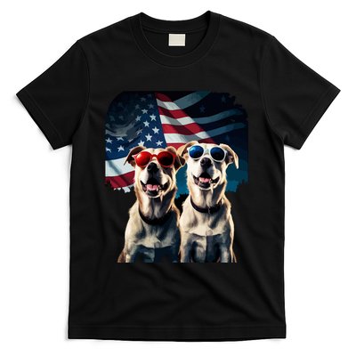 Usa Flag Dog T-Shirt