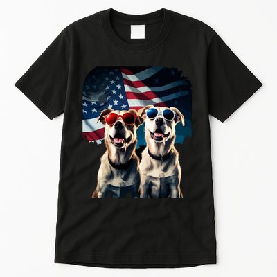 Usa Flag Dog Tall T-Shirt