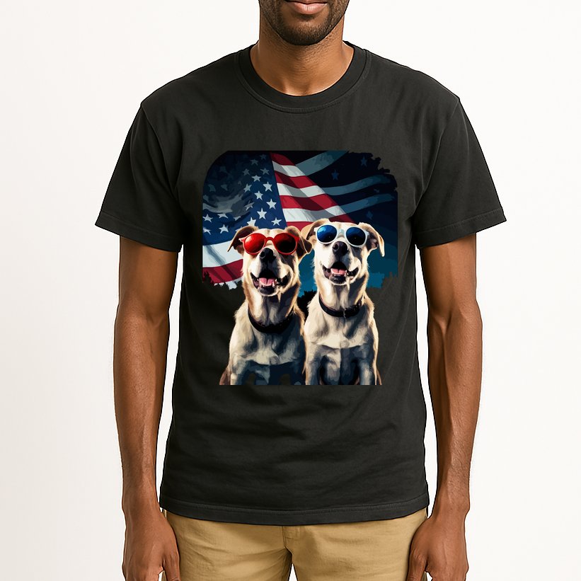 Usa Flag Dog Tall T-Shirt