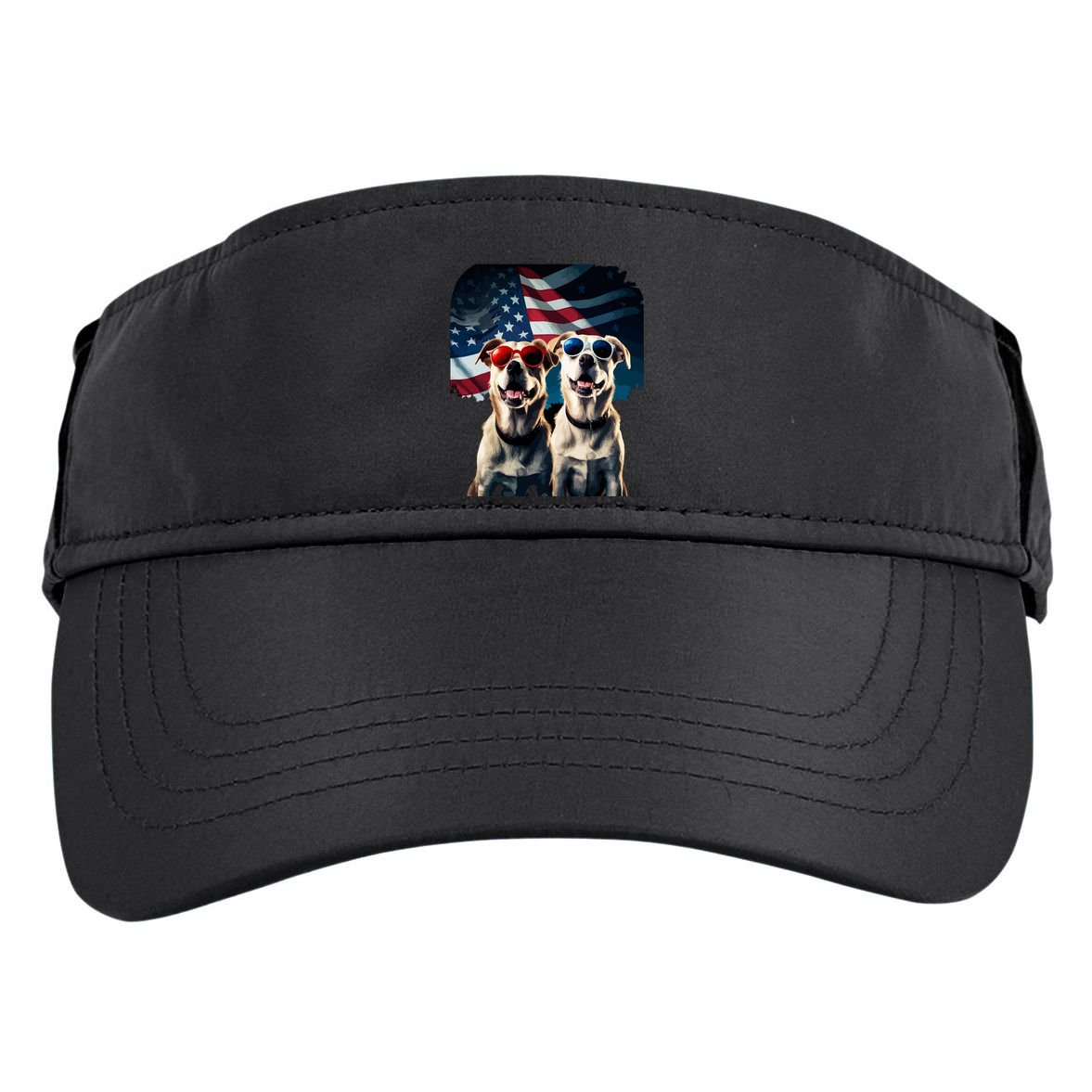 Usa Flag Dog Adult Drive Performance Visor
