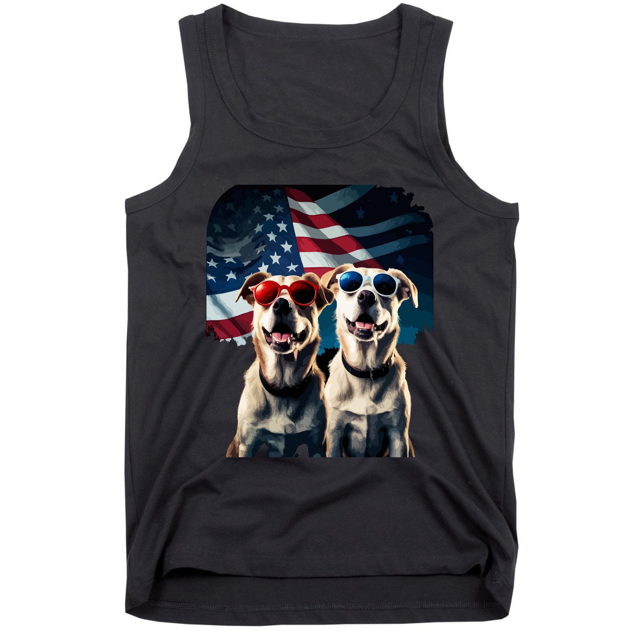 Usa Flag Dog Tank Top