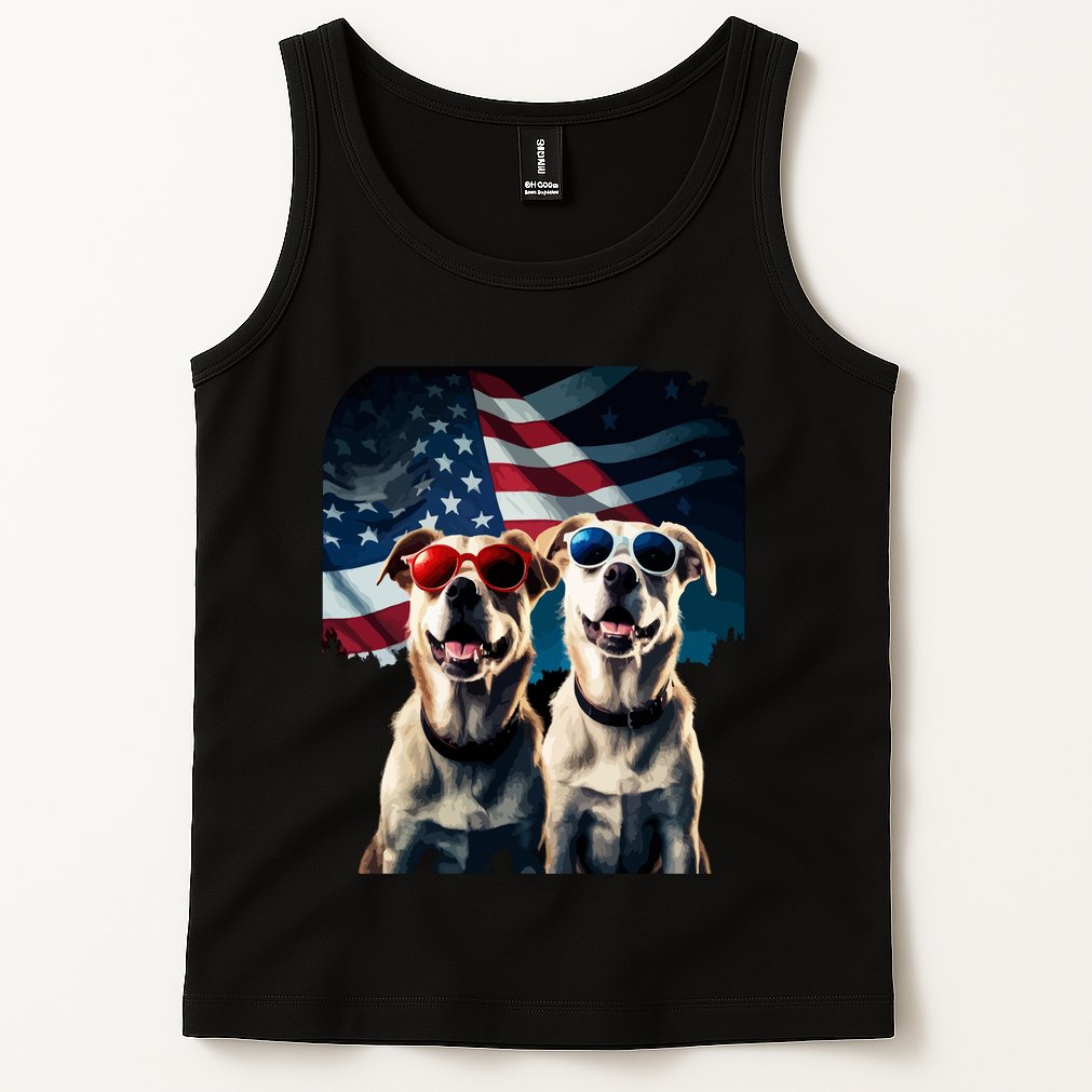 Usa Flag Dog Tank Top