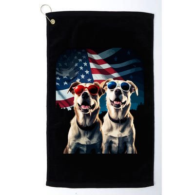 Usa Flag Dog Golf Towel