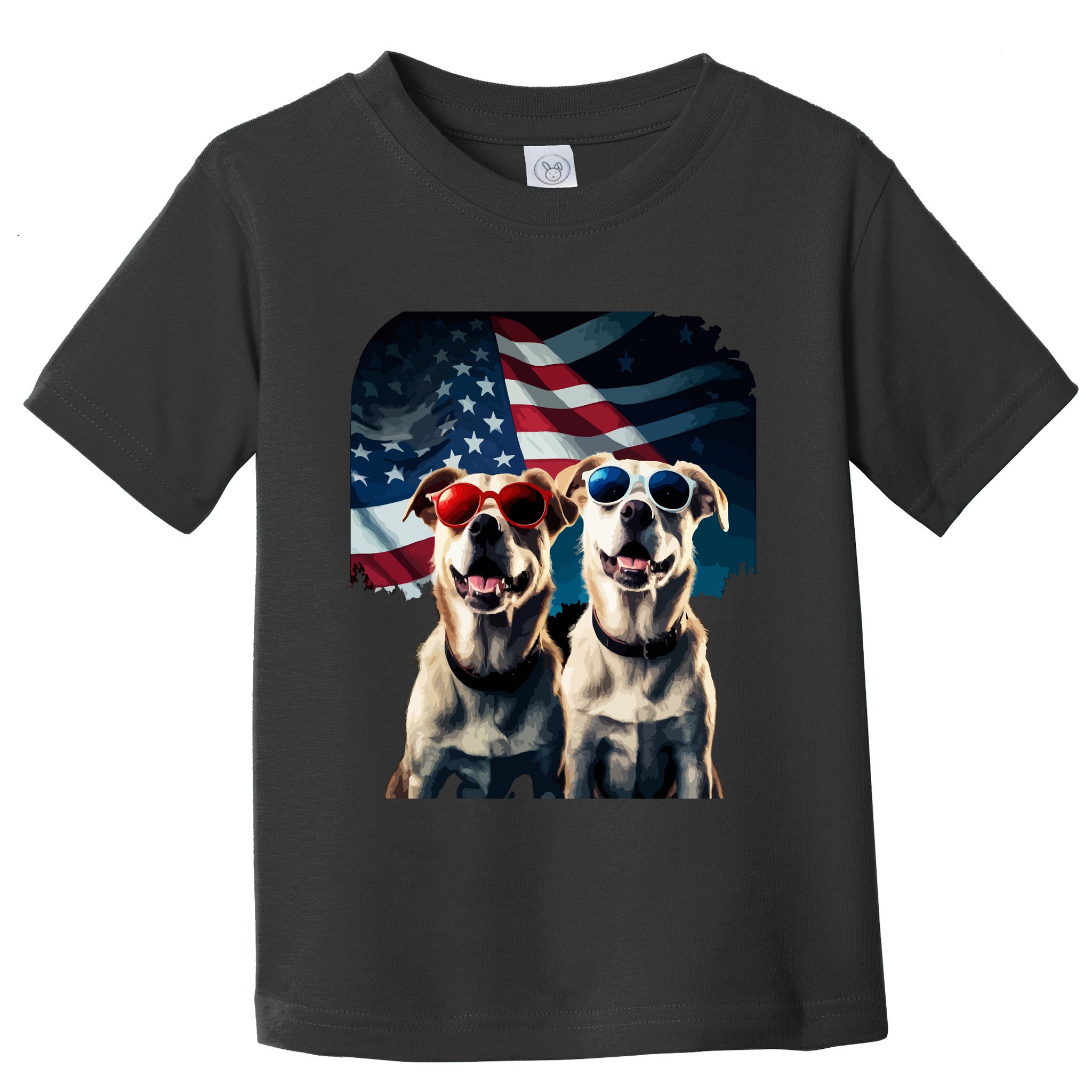 Usa Flag Dog Toddler T-Shirt