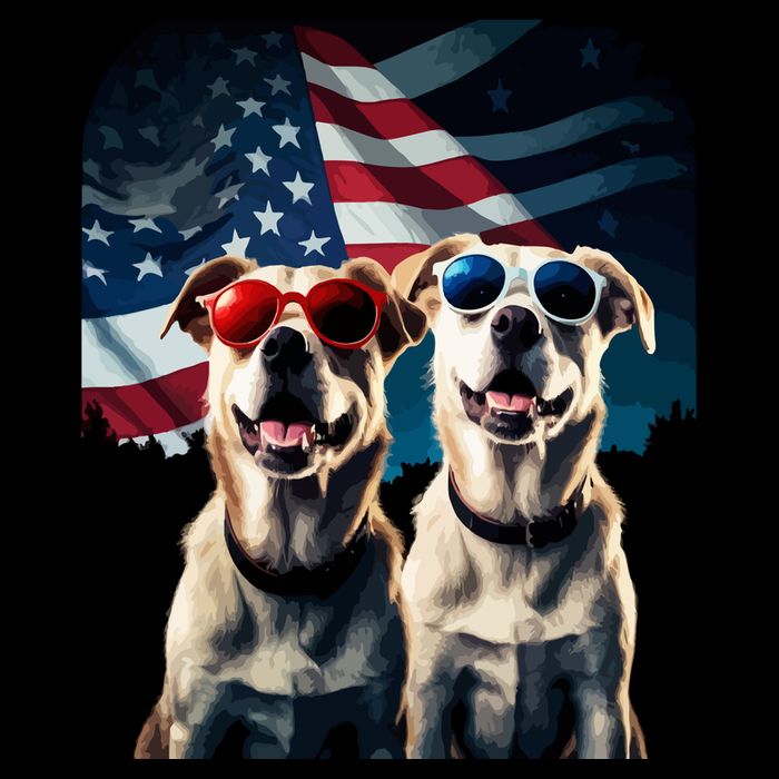 Usa Flag Dog Toddler T-Shirt