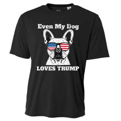 Usa Flag Even My Dog Loves Trump Cooling Performance Crew T-Shirt