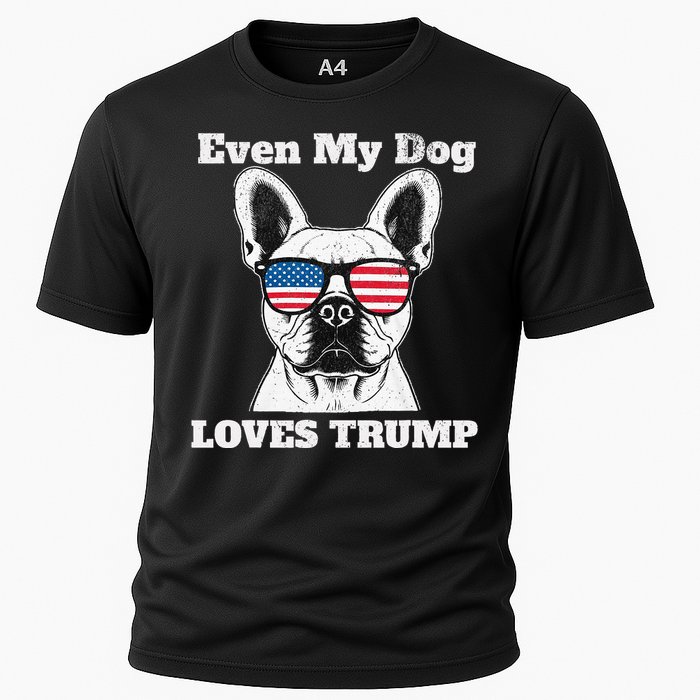 Usa Flag Even My Dog Loves Trump Cooling Performance Crew T-Shirt