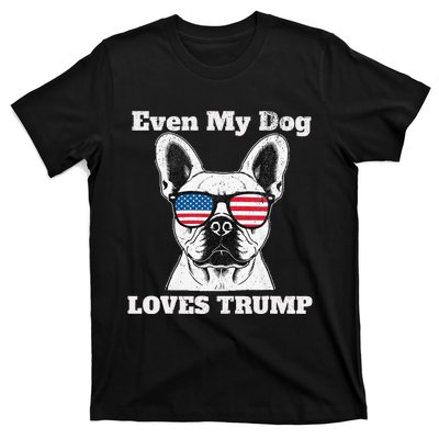 Usa Flag Even My Dog Loves Trump T-Shirt