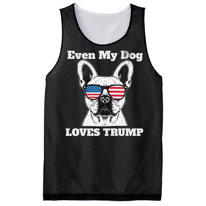 Usa Flag Even My Dog Loves Trump Mesh Reversible Basketball Jersey Tank