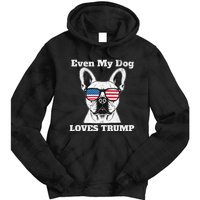 Usa Flag Even My Dog Loves Trump Tie Dye Hoodie