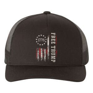 Usa Flag Free Donald Trump Republican Support Yupoong Adult 5-Panel Trucker Hat