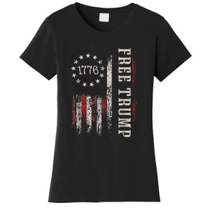 Usa Flag Free Donald Trump Republican Support Women's T-Shirt