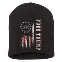 Usa Flag Free Donald Trump Republican Support Short Acrylic Beanie