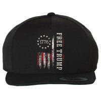 Usa Flag Free Donald Trump Republican Support Wool Snapback Cap