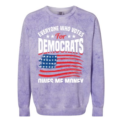 Usa Flag Funny Republican Great Gift Colorblast Crewneck Sweatshirt