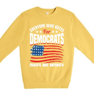 Usa Flag Funny Republican Great Gift Premium Crewneck Sweatshirt