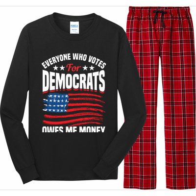 Usa Flag Funny Republican Great Gift Long Sleeve Pajama Set