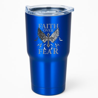 Usa Flag Faith Over Fear Patriotic American Prayer Tumbler