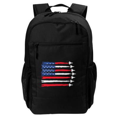 Usa Flag Fighter Jets Patriotic Red Blue White 4th Of July Backpack