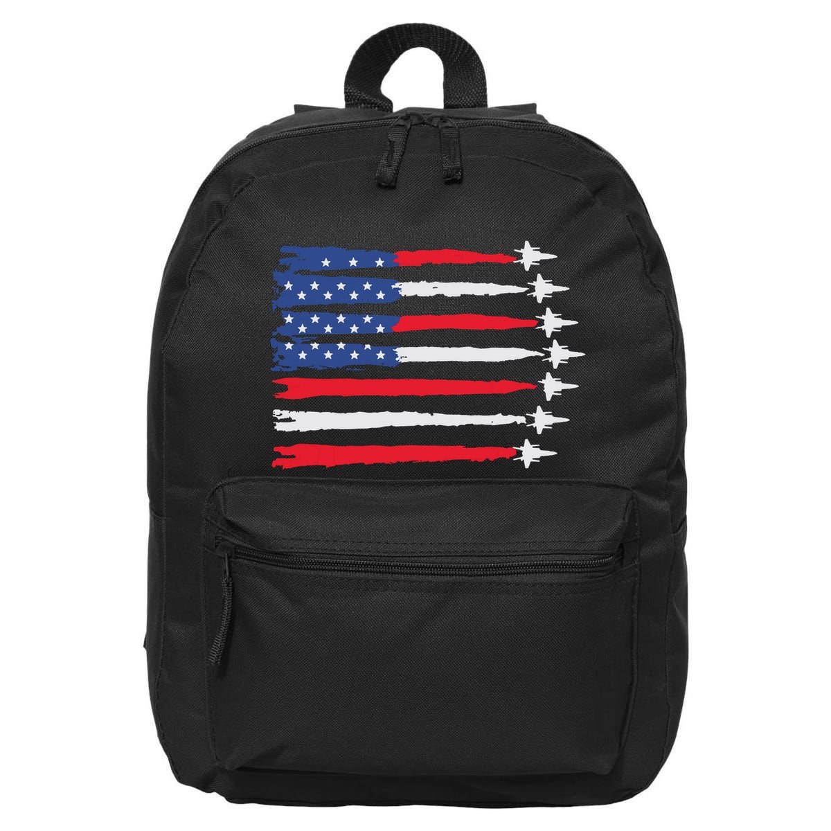 Usa Flag Fighter Jets Patriotic Red Blue White 4th Of July 16 in Basic Backpack