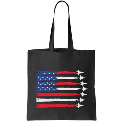 Usa Flag Fighter Jets Patriotic Red Blue White 4th Of July Bag