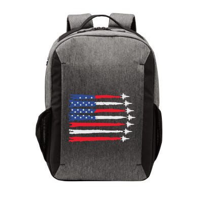 Usa Flag Fighter Jets Patriotic Red Blue White 4th Of July Vector Backpack