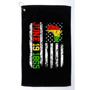 Usa Flag Freedom Juneteenth June 19 1865 Black History Month Cute Gift Platinum Collection Golf Towel