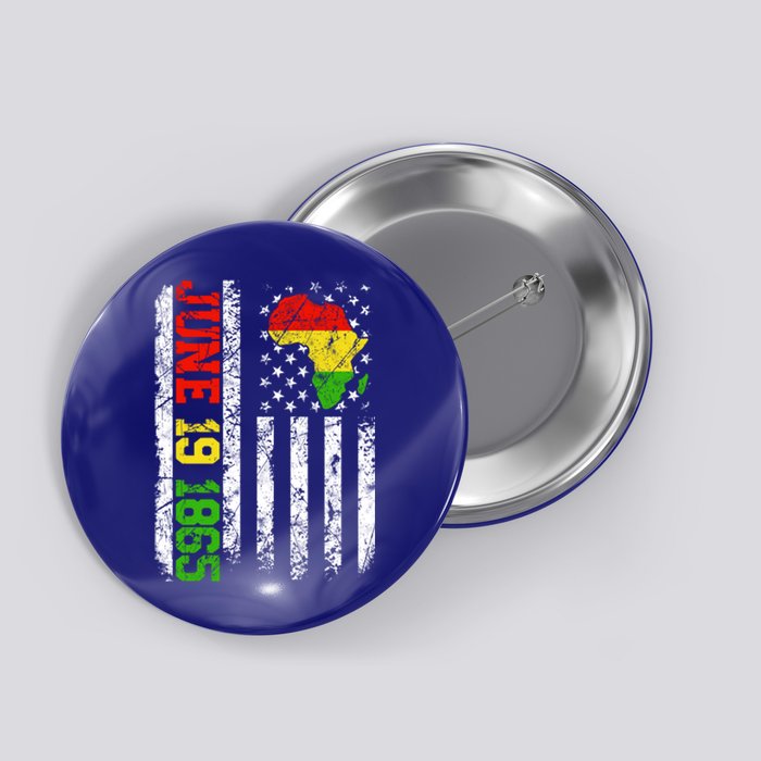 Usa Flag Freedom Juneteenth June 19 1865 Black History Month Cute Gift Button