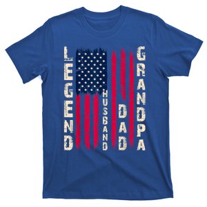 USA Flag Father's Day Dad The Legend Husband Dad Grandpa T-Shirt