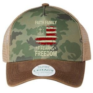 USA Flag Faith Family Firearms Freedom Patriotic Legacy Tie Dye Trucker Hat