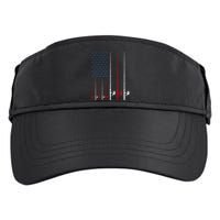 USA Flag Fishing Rods Adult Drive Performance Visor