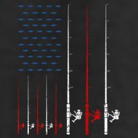 USA Flag Fishing Rods Adult Drive Performance Visor