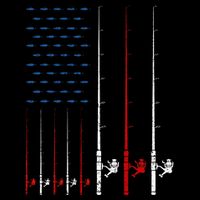 USA Flag Fishing Rods Drawstring Bag