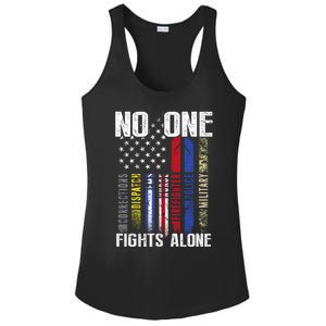 Us Flag First Responder Gift Ladies PosiCharge Competitor Racerback Tank