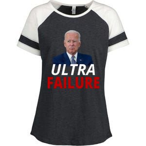 Ultra Failure Funny Anti Joe Biden Enza Ladies Jersey Colorblock Tee