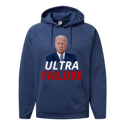 Ultra Failure Funny Anti Joe Biden Performance Fleece Hoodie