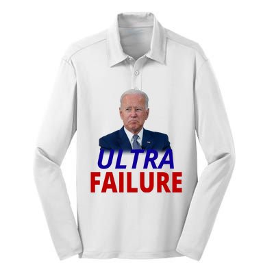 Ultra Failure Funny Anti Joe Biden Silk Touch Performance Long Sleeve Polo