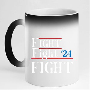 Usa Flag Fight For America 11oz Black Color Changing Mug