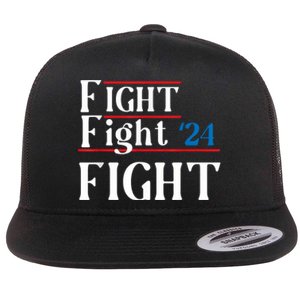 Usa Flag Fight For America Flat Bill Trucker Hat