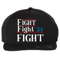 Usa Flag Fight For America Wool Snapback Cap