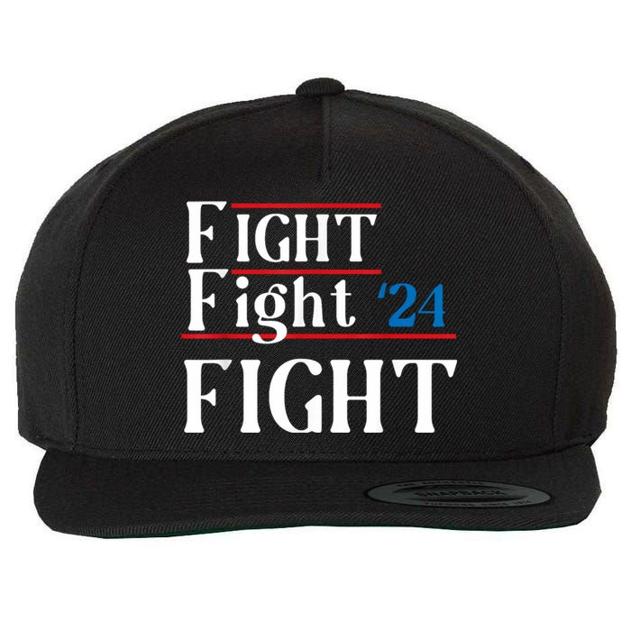 Usa Flag Fight For America Wool Snapback Cap